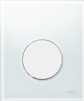 TECEloop Urinal, панель смыва для писсуара стеклянная. Стекло белое, клавиша белая. 9242650