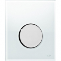 TECEloop Urinal, панель смыва для писсуара стеклянная. Стекло белое, клавиша нержавеющая сталь. 9242661
