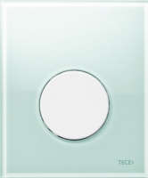 TECEloop Urinal, панель смыва для писсуара стеклянная. Стекло зеленое, клавиша белая. 9242651