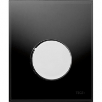 TECEloop Urinal, панель смыва для писсуара стеклянная. Стекло черное, клавиша нержавеющая сталь. 9242663