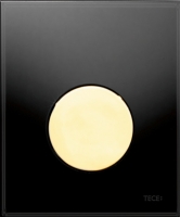 TECEloop Urinal, панель смыва для писсуара стеклянная. Стекло черное, клавиша позолоченная. 9242658