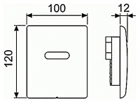 TECEplanus Urinal 6 V-Batterie. Панель смыва с инфракрасным датчиком. Белый матовый. 9242354