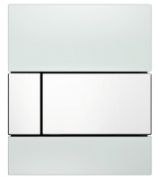 TECEsquare Urinal. Панель смыва для писсуара, стеклянная. Стекло белое, клавиша белая. 9242800